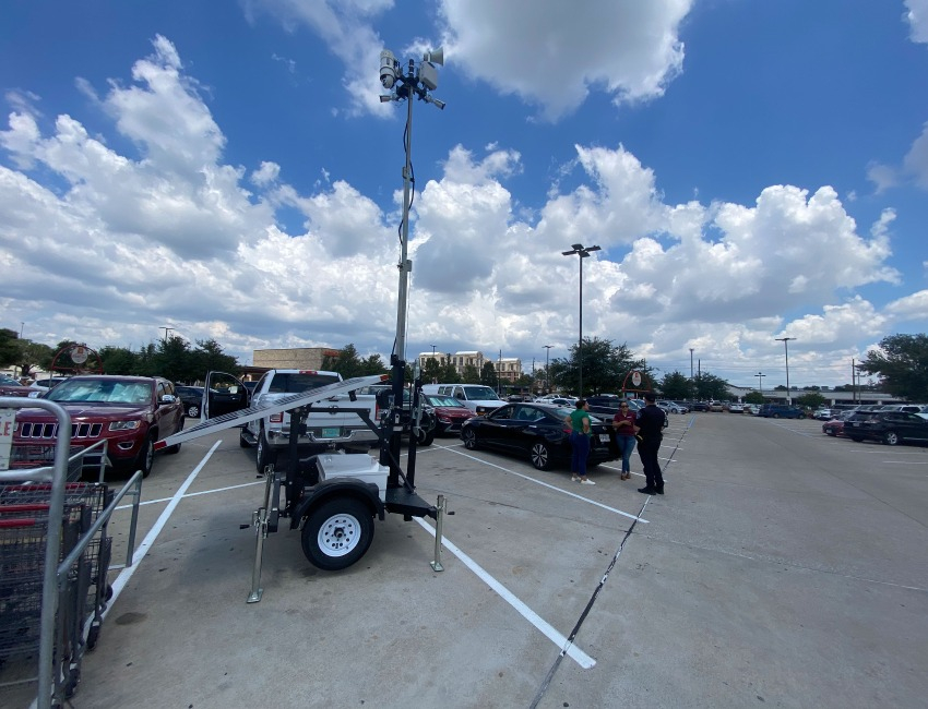 LotGuard Surveillance Trailer Parking Lot